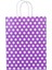 18*24*8 Mor Puantiyeli Saplı Kağıt Çanta 24 Adet 2