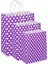 18*24*8 Mor Puantiyeli Saplı Kağıt Çanta 24 Adet 4