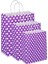 25*31*12 Mor Puantiyeli Saplı Kağıt Çanta 24 Adet 4