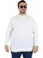 Erkek Büyük Beden Sıfır Yaka Triko Kazak Diamond 25200 Ekru 2