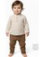 Erkek Bebek Müslin Takım - Bej Gömlek ve Kahverengi Pantolon 2’li Set 1