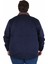 Büyük Beden Gabardin Mont Chaqueta Abrigo 25902 Lacıvert 4
