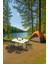 45X60 cm Kamp Sehpası + 4 Adet Lacivert Tabure Piknik, Bahçe Sehpası Katlanır Sehpa-B-4l 1