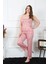 Kadın Büyük Beden Somon Ip Askılı Pijama Takım 2