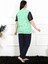 Kadın 5xl-6xl-7xl-8xl Büyük Beden Kısa Kol Pijama Takım Yeşil 4