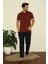 Erkek Bordo V Yaka 3'lü Pijama Takım 1