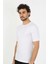 Erkek Sıfır Yaka Likralı Beyaz T-Shirt 6