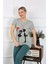 Kadın Kısa Kol Penye Pijama Takımı 3