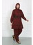 Büyük Beden Tesettür Mayo Bordo 5