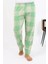 Erkek Ekoseli Desen Penye Tek Alt Pijama Yeşil 5