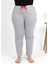 Kadın Pamuklu Büyük Beden Alt Pijama Gri 5