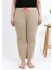 Kadın Pamuklu Büyük Beden Alt Pijama Bej 6