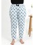 Kadın Pamuklu Büyük Beden Alt Pijama Buz Mavisi 4