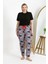 Kadın Pamuklu Büyük Beden Alt Pijama Somon 2