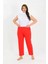 Kadın Pamuklu Büyük Beden Alt Pijama Kırmızı 1