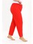 Kadın Pamuklu Büyük Beden Alt Pijama Kırmızı 4