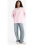 Oversize Geniş Kalıp Bisiklet Yaka Baskılı Kalın Sweatshirt F7877AX25AU 2