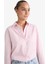 Overshirt Fit Çizgili Poplin Uzun Kollu Gömlek G0982AX25SP 3