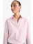 Overshirt Fit Çizgili Poplin Uzun Kollu Gömlek G0982AX25SP 4