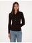Kadın Kahverengi Slim Fit Örme Bluz 50309153-VR029 3