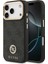 iPhone 17 Pro Kılıf Guess Lisanslı M-Safe Şarj Özellikli Gold Kamera Çerçeveli Taşlı 4g Logolu Siyah 1