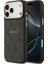 iPhone 17 Pro Max Kılıf Guess Lisanslı M-Safe Şarjlı Gold Kamera Çerçeveli Pu Deri Yazı Logolu Siyah 1