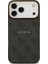 iPhone 17 Pro Max Kılıf Guess Lisanslı M-Safe Şarjlı Gold Kamera Çerçeveli Pu Deri Yazı Logolu Siyah 3