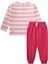 Çizgili Uzun Kollu T-Shırt Takım 2-12 Yaş Fuşya Pembe Çizgili 4
