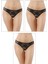 3'lü Paket Kadın Pamuklu Ön Kısmı Dantelli Slip Külot 1