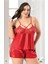 Iç Giyim Miss Laris Saten Büyük Beden Şortlu Gecelik Takım 1