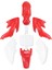 CRF50 Plastik Kiti Çukur Bisiklet Parçaları Fairings Crf 50 Xr 50 Ssr 110 107 125 MX650 MX500 Piranha Baja Kırmızı+Beyaz (Yurt Dışından) 1