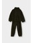 Erkek Bebek 2'li Takım Nakışlı Polar Dik Yaka Düğmeli Sweatshirt Eşofman Altı F7603A525WN 4