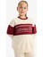 Kız Çocuk 2'li Takım Baskılı Sweatshirt Eşofman Altı E6418A825AU 5