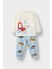 Erkek Bebek 4'lü Pijama Takımı Uçak Baskılı Uzun Kollu Penye Üst Uzun Alt F7200A525AU 2