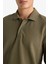 Regular Fit Polo Yaka Waffle Sweatshirt F0301AX25AU 5