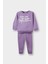 Kız Bebek 2'li Takım İçi Yumuşak Tüylü Baskılı Sweatshirt Eşofman Altı F0543A525WN 1