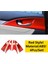 Honda Civic 10TH 2016-2021 Sedan Için Kırmızı Iç Kapı Kolu Kase Paneli Kapak Döşeme (Yurt Dışından) 2