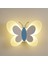 LED Kelebek Duvar Lambası 14W 85-265V Çocuk Yatak Odası Lambası Modern Kelebek Duvar Lambaları, Beyaz ve Mavi (Yurt Dışından) 5