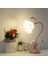 Sevimli Çiçek Masası Lambası, LED Ampul Retro Başucu Lambası ile 3 Renk Sıcaklık Masa Lambası (Yurt Dışından) 4
