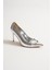 Corine Kadın Siyah Metal Aksesuarlı Sivri Burun Yüksek İnce Topuklu Ayakkabı Stiletto (9 CM) 2