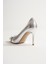 Corine Kadın Siyah Metal Aksesuarlı Sivri Burun Yüksek İnce Topuklu Ayakkabı Stiletto (9 CM) 3
