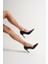 Zerina Kadın Bej Metal Aksesuarlı Sivri Burun Yüksek İnce Topuklu Ayakkabı Stiletto (9 CM) 5