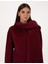 Kadın Bordo Comfort Fit Kaşe Kaban 50314273-VR014 2