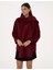 Kadın Bordo Comfort Fit Kaşe Kaban 50314273-VR014 3