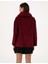 Kadın Bordo Comfort Fit Kaşe Kaban 50314273-VR014 5