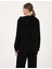 Kadın Siyah Oversize Modal Karışımlı Kapüşonlu Sweatshirt 50314972-VR046 5