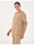 Kadın Bej Oversize Modal Karışımlı Kapüşonlu Sweatshirt 50314972-VR011 3