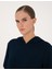 Kadın Lacivert Oversize Modal Karışımlı Kapüşonlu Sweatshirt 50314972-VR033 2