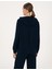Kadın Lacivert Oversize Modal Karışımlı Kapüşonlu Sweatshirt 50314972-VR033 5