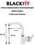 Beyaz Delta Lavabo Bataryası Banyo Bataryası Çift Su Girişli Lavabo Musluğu Çeşme 5 Yıl Garantili 3
